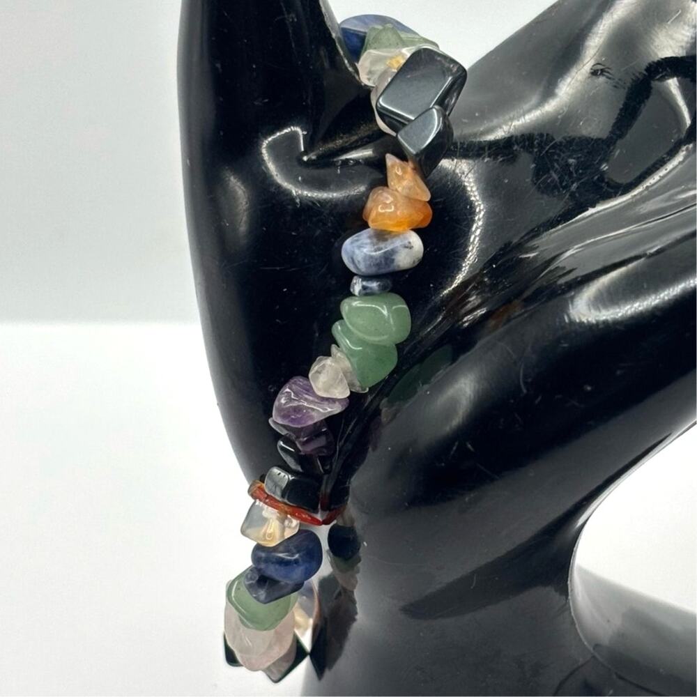 Green & Black Crystal Bead Bracelet